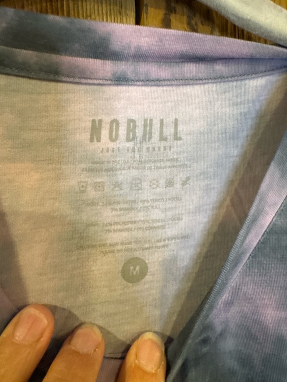 NOBULL Tie-Dye Muscle Tank in Purple & Gray Haze - Picture 4 of 4